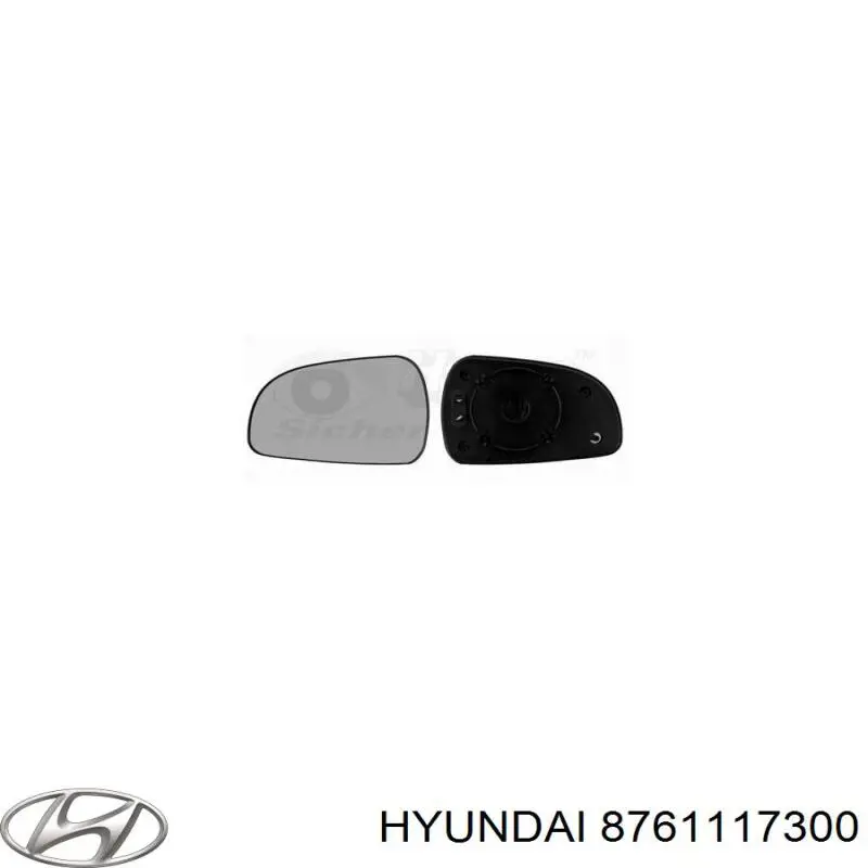 Купить 8761117300 Hyundai/Kia Стекло зеркала заднего вида, левого