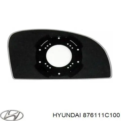 Elemento espelhado do espelho de retrovisão esquerdo para Hyundai Getz 