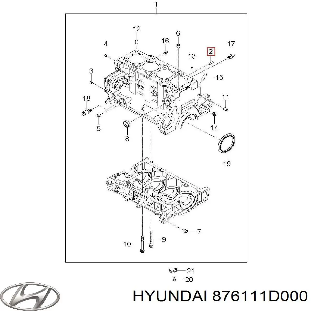 Стекло левого зеркала заднего вида 876111D000 Hyundai/Kia