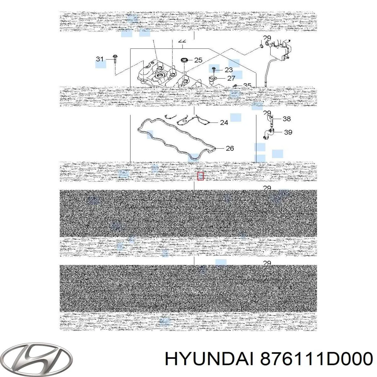 Зеркальный элемент водительского зеркала Hyundai/Kia 876111D000 цена, от 11.00 USD