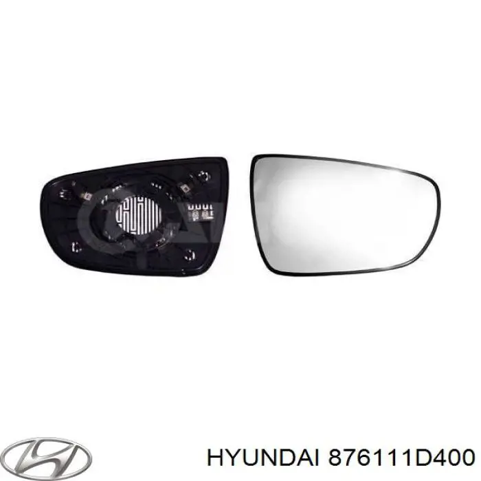 Зеркальный элемент левый HYUNDAI 876111D400