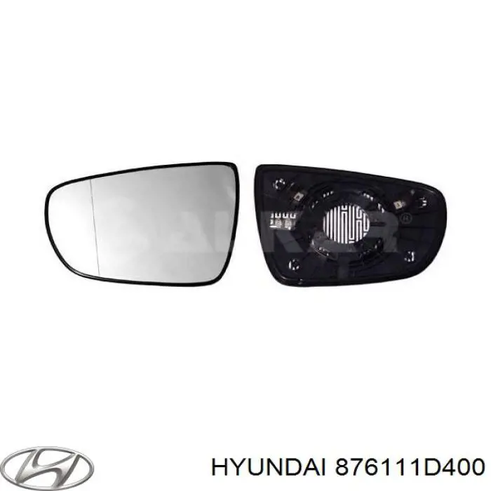 Зеркальный элемент водительского зеркала Hyundai/Kia 876111D400 цена, от 50.17 USD