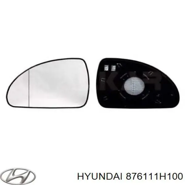 Зеркальный элемент левый HYUNDAI 876111H100