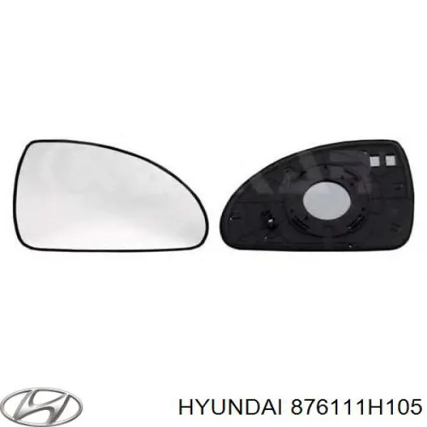 Зеркальный элемент водительского зеркала Hyundai/Kia 876111H105 цена, от 97.08 USD