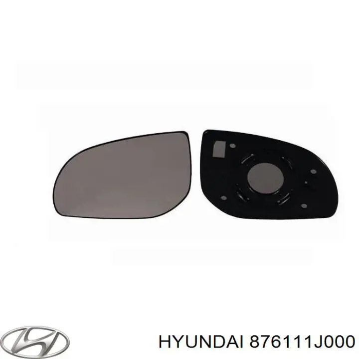 876111J000 Hyundai/Kia зеркальный элемент зеркала заднего вида левого