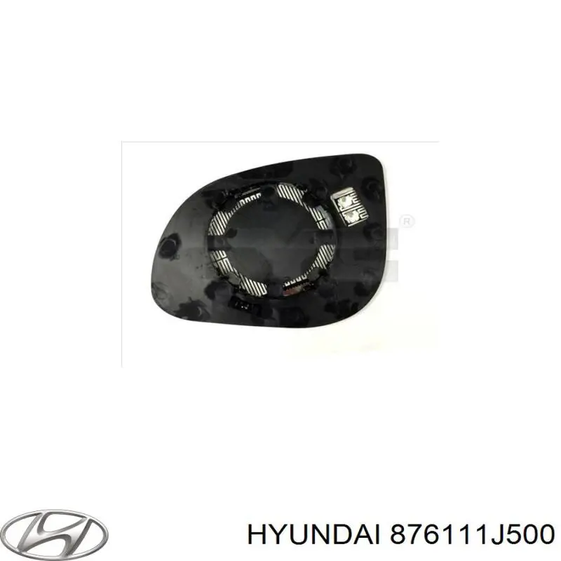 876111J500 Hyundai/Kia зеркальный элемент зеркала заднего вида левого