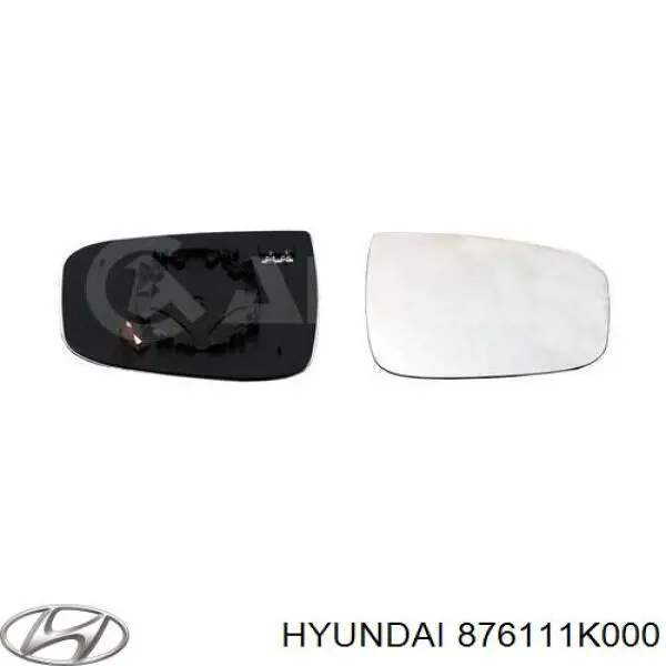 876111K000 Hyundai/Kia Зеркальный элемент левого зеркала заднего вида