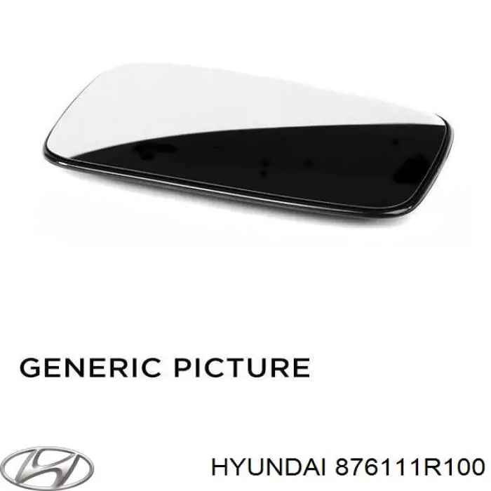 Зеркальный элемент зеркала заднего вида левого на Hyundai Santa Fe II 