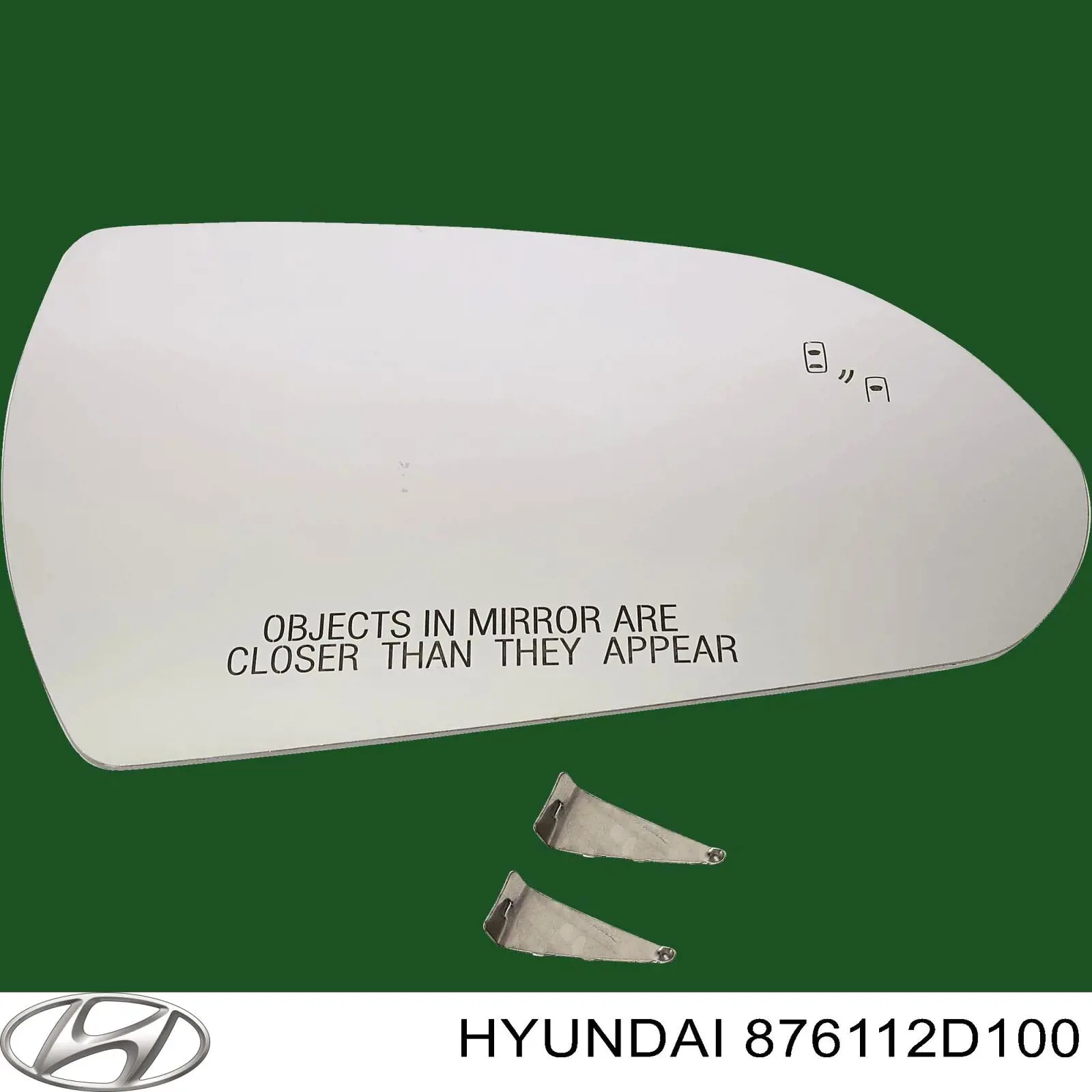 876112D100 Hyundai/Kia Зеркальный элемент левого зеркала заднего вида