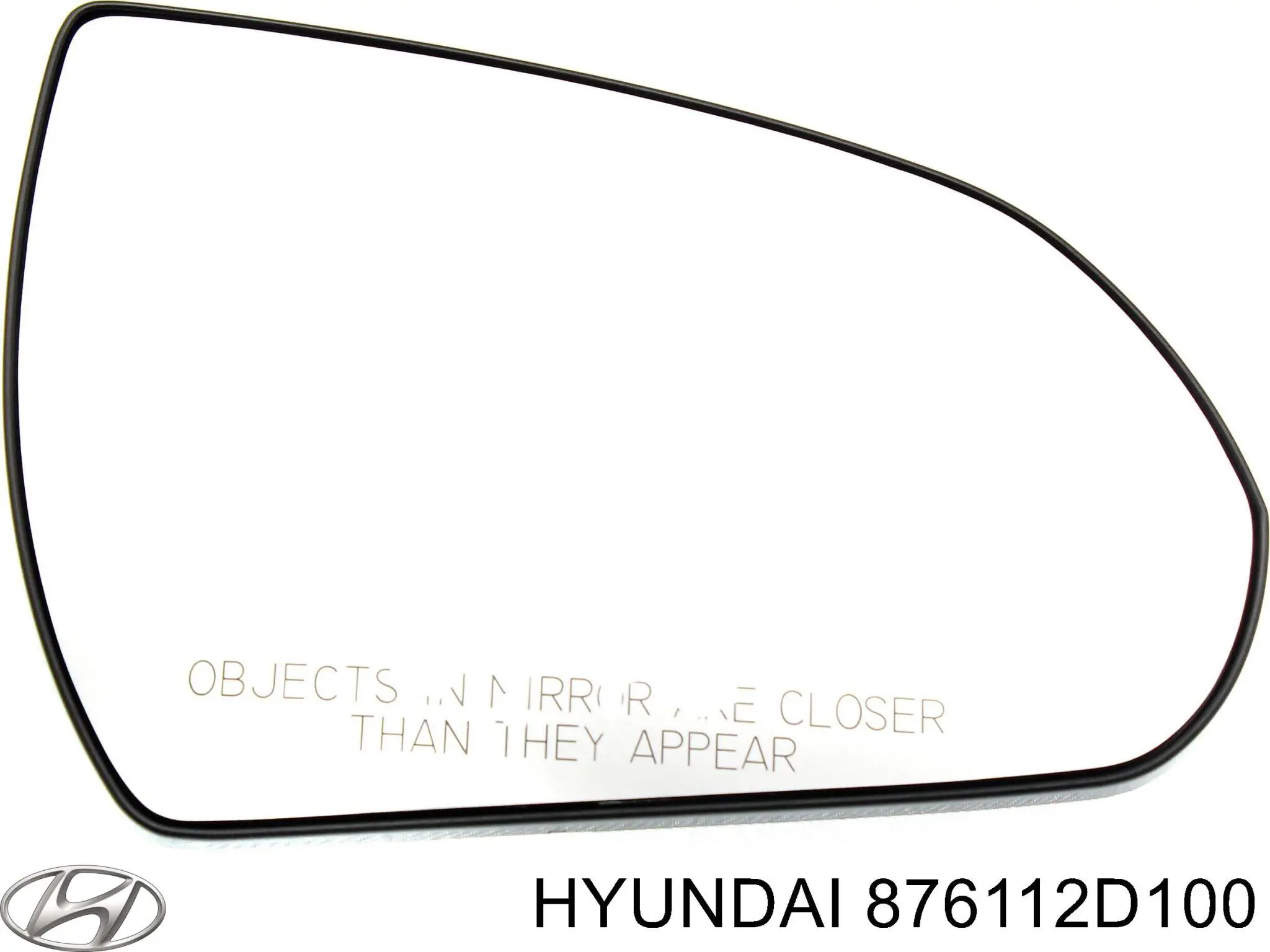 Зеркальный элемент левый HYUNDAI 876112D100