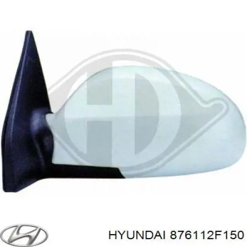 876112F150 Hyundai/Kia зеркальный элемент зеркала заднего вида правого