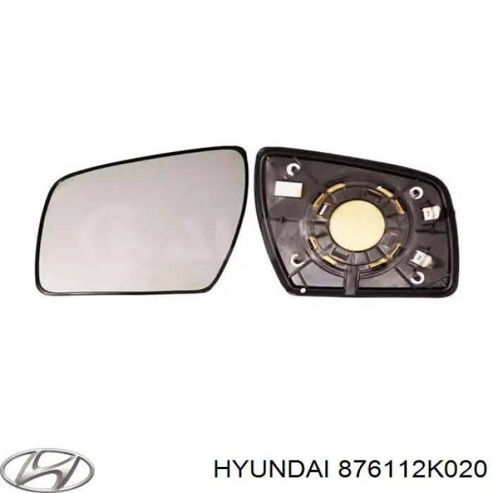 876112K020 Hyundai/Kia зеркальный элемент зеркала заднего вида левого