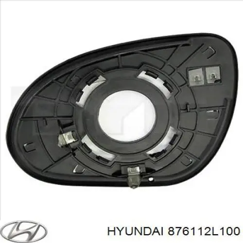 876112L100 Hyundai/Kia зеркальный элемент зеркала заднего вида левого