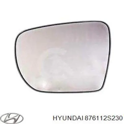 876112S230 Hyundai/Kia elemento espelhado do espelho de retrovisão esquerdo