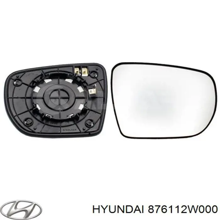 876112W000 Hyundai/Kia Зеркальный элемент левого зеркала заднего вида