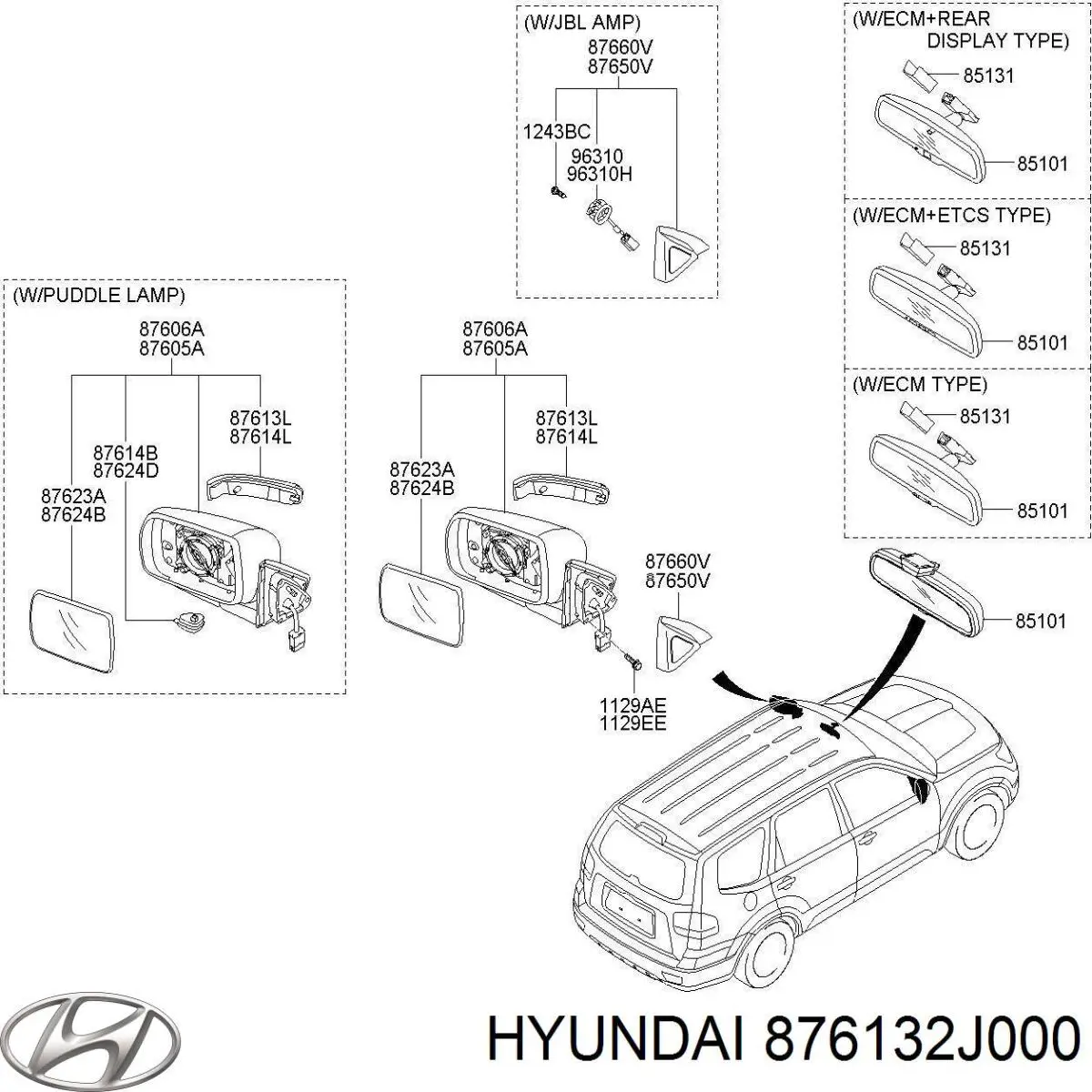 876132J000 Hyundai/Kia 