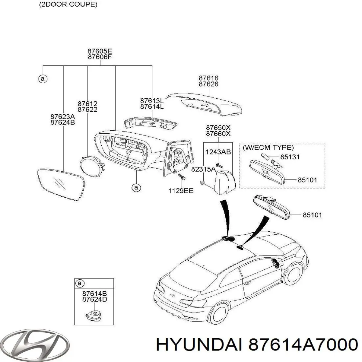  87614A7000 Hyundai/Kia