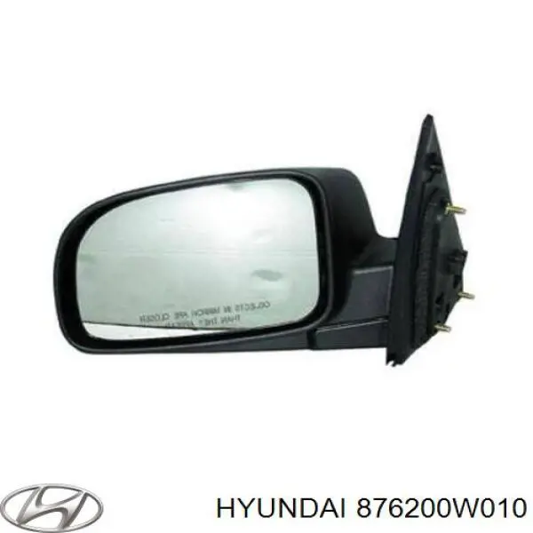 Правое боковое зеркало 876200W010 Hyundai/Kia