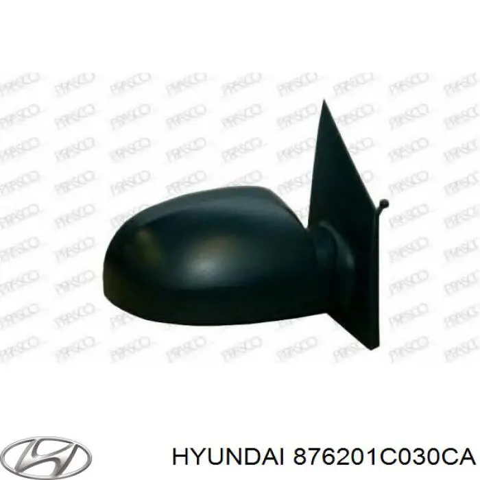 Правое боковое зеркало 876201C030CA Hyundai/Kia