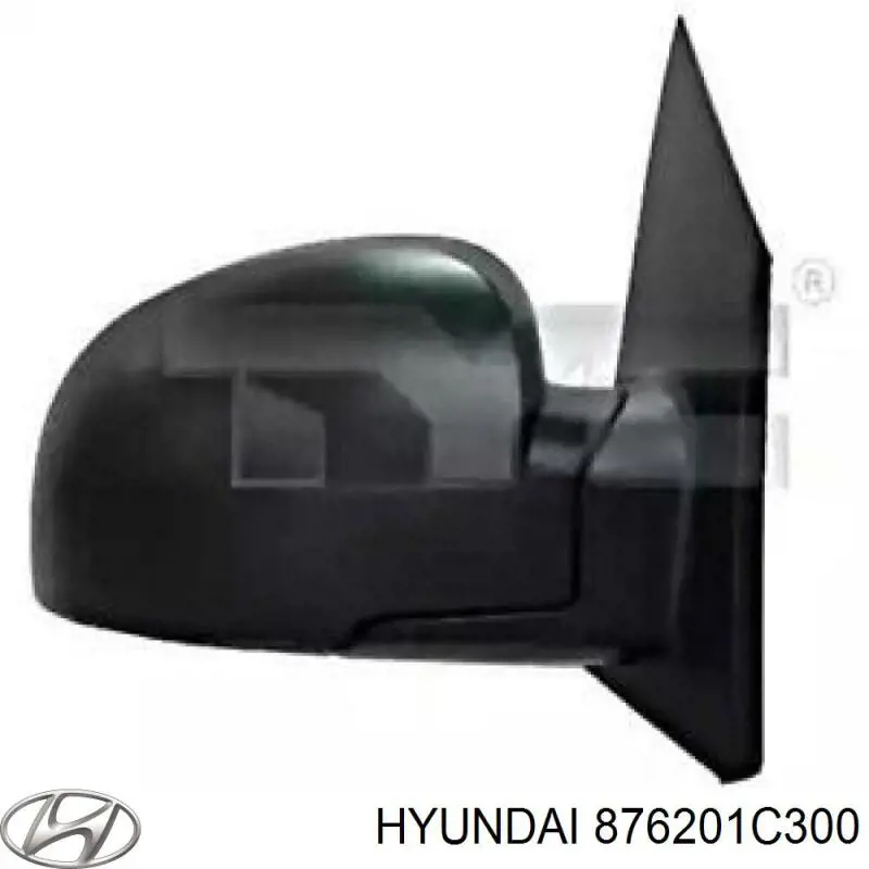 876201C040NW Hyundai/Kia espelho de retrovisão direito