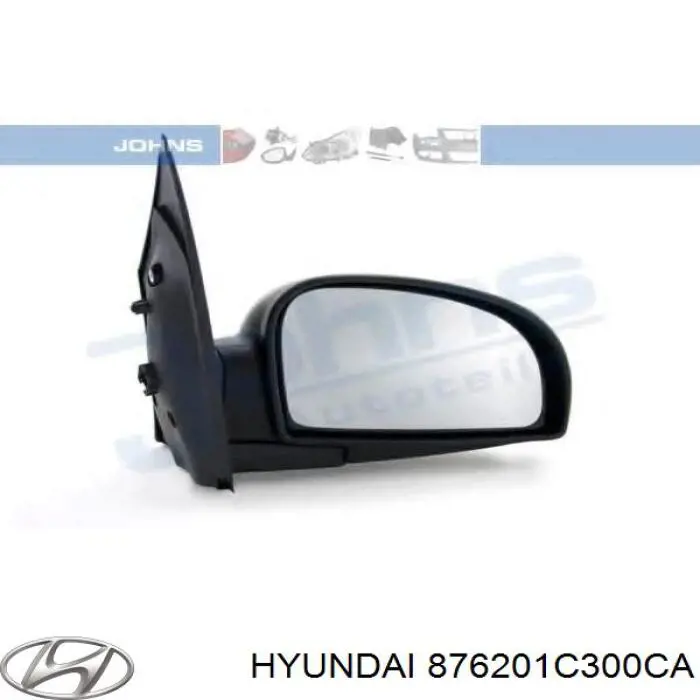 876201C300CA Hyundai/Kia зеркало заднего вида правое