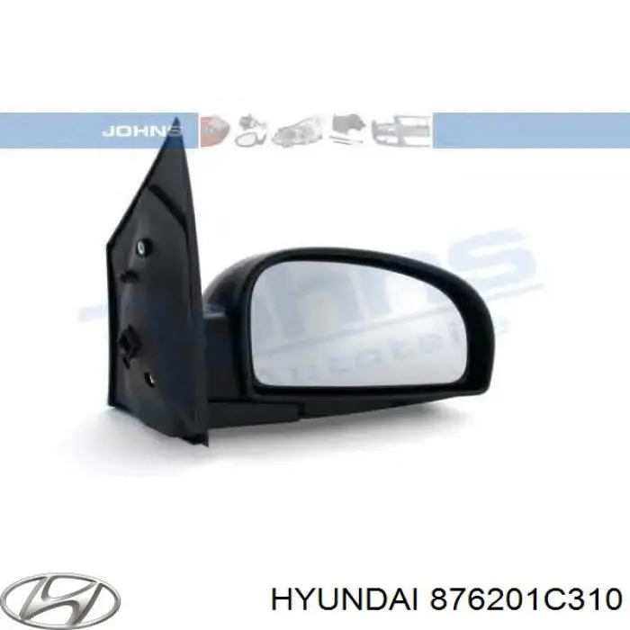 Наружное зеркало правое Hyundai/Kia 876201C310 цена, от 47.91 USD