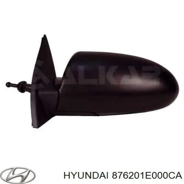 Правое боковое зеркало 876201E000CA Hyundai/Kia