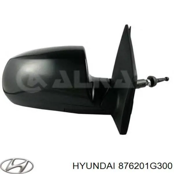 Правое боковое зеркало 876201G300 Hyundai/Kia