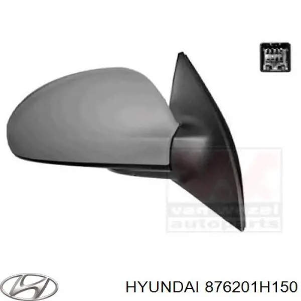 876201H150 Hyundai/Kia зеркало заднего вида правое