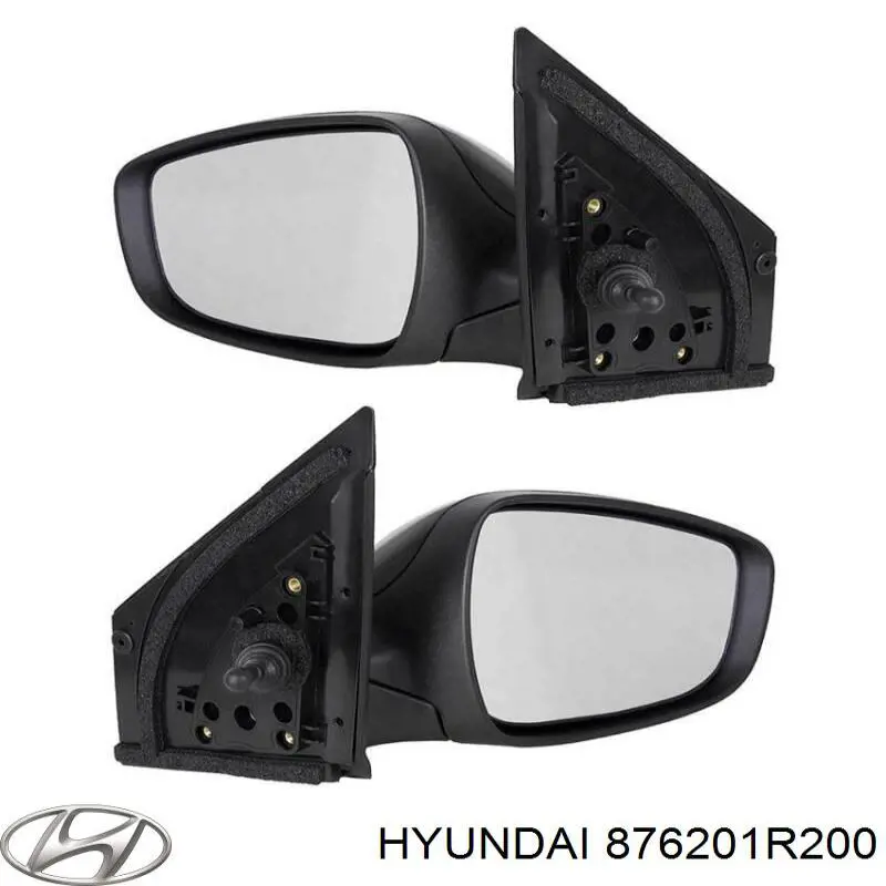 876201R200 Hyundai/Kia зеркало заднего вида правое