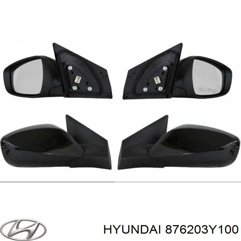 Купить 876203Y100 Hyundai/Kia Боковое зеркало заднего вида правое