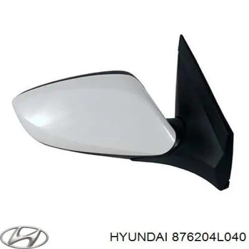 876204L040 Hyundai/Kia Зеркало заднего вида правое