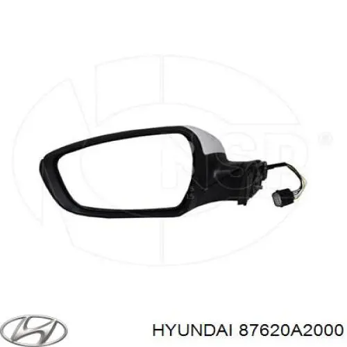 87620A2000 Hyundai/Kia зеркало заднего вида правое