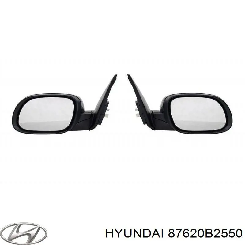 Правое зеркало 87620B2550 Hyundai/Kia