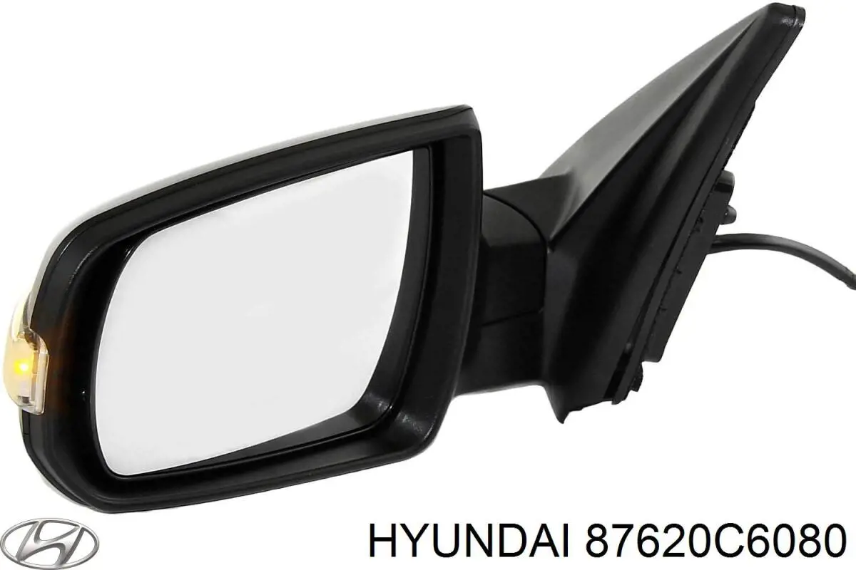 87620C6080 Hyundai/Kia Зеркало заднего вида правое