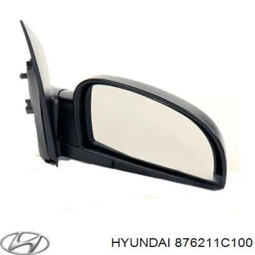 Стекло зеркала заднего вида, правого Hyundai/Kia 876211C100 цена, от 63.35 USD