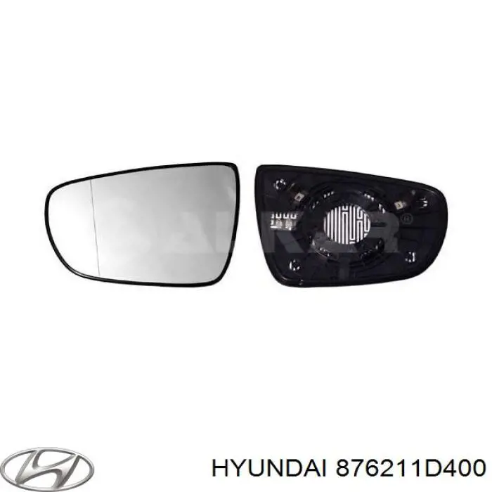 Стекло зеркала заднего вида, правого Hyundai/Kia 876211D400 цена, от 169.49 USD