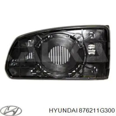 876211G310 Hyundai/Kia elemento espelhado do espelho de retrovisão direito