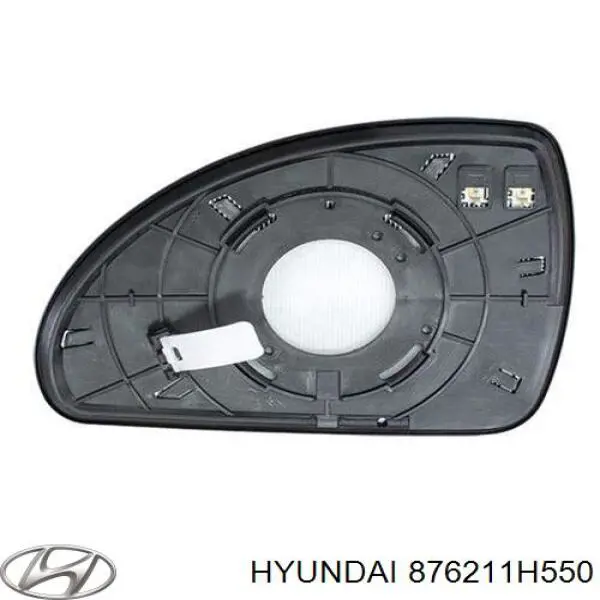 Зеркальный элемент зеркала заднего вида правого Hyundai/Kia 876211H550