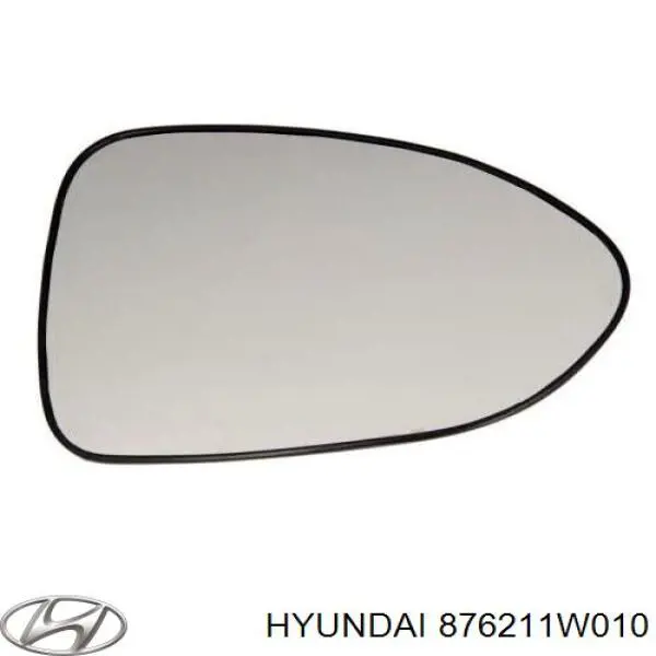 876211W010 Hyundai/Kia elemento espelhado do espelho de retrovisão direito