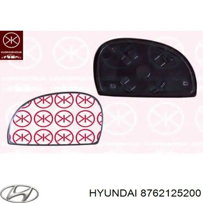 Купить 8762125200 Hyundai/Kia Стекло правого зеркала заднего вида