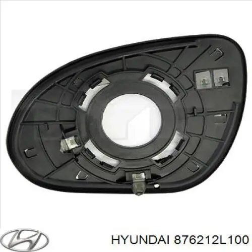 Зеркальный элемент зеркала заднего вида правого на Hyundai Elantra HD