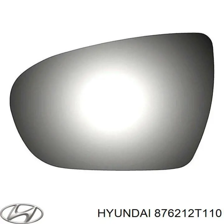 876212T110 Hyundai/Kia elemento espelhado do espelho de retrovisão direito