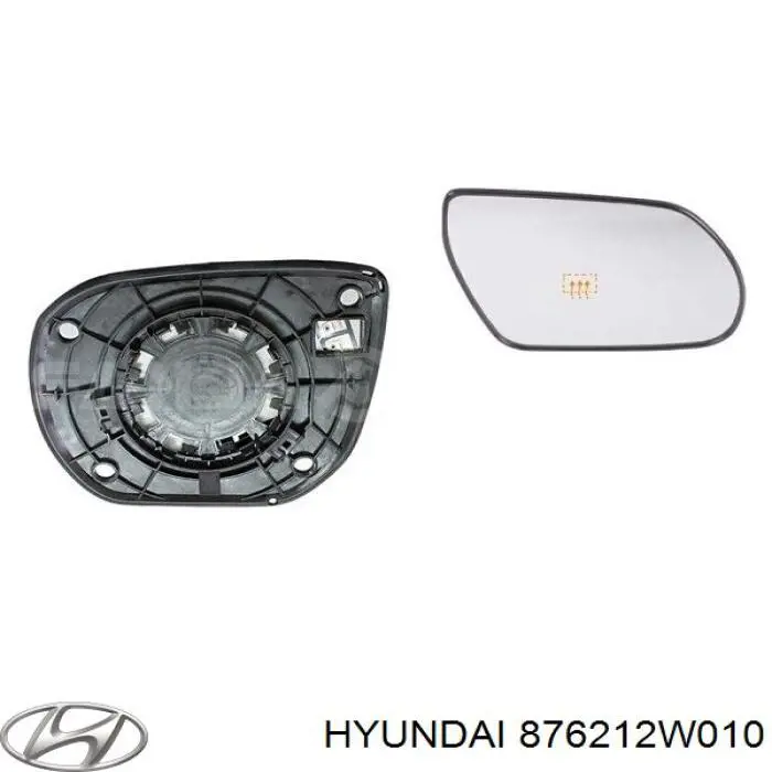876212W010 Hyundai/Kia Зеркальный элемент правого зеркала заднего вида