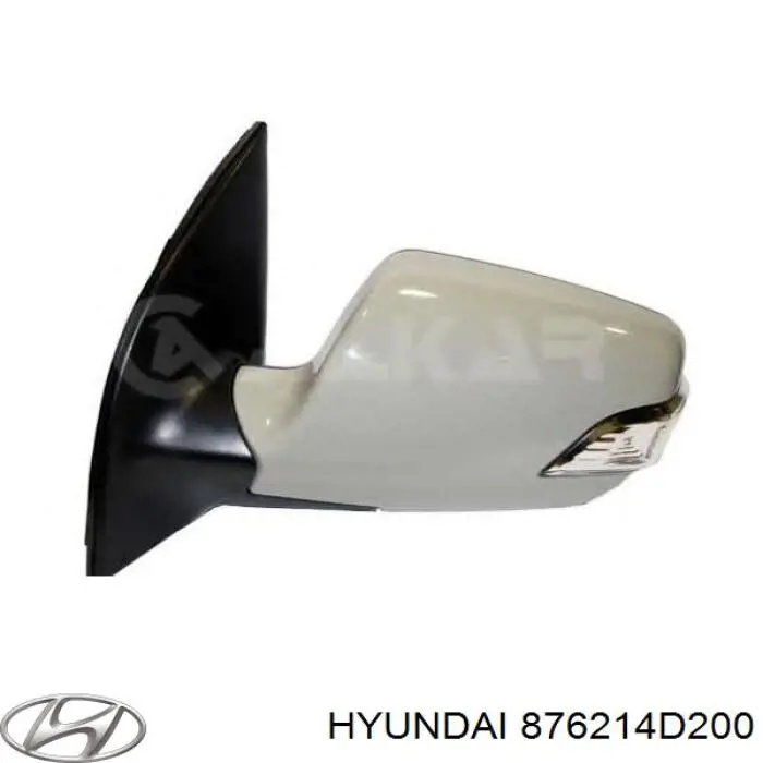 876214D200 HYUNDAI Cristal De Espejo Retrovisor Exterior Derecho original y equivalente