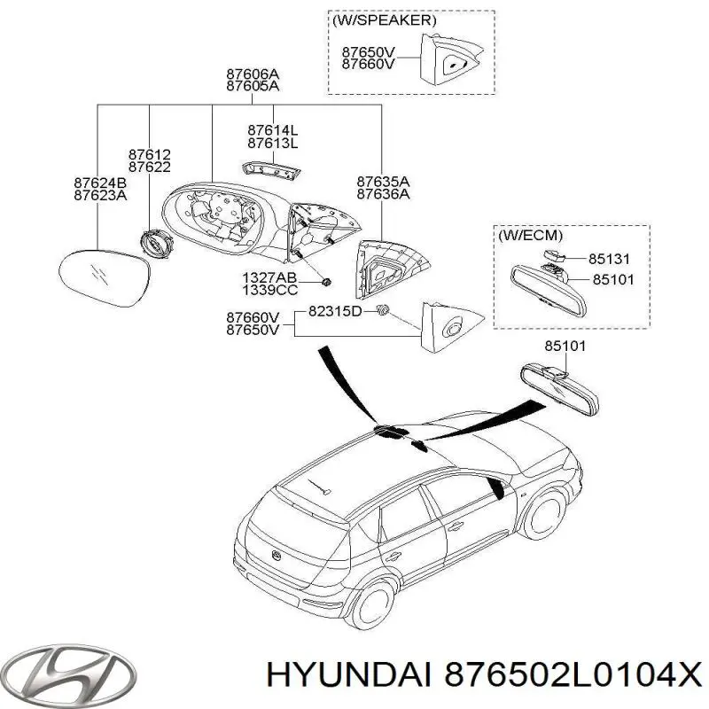 876502L0104X Hyundai/Kia 