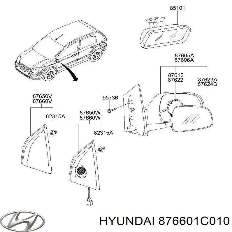  Hyundai/Kia 876601C010 цена, от 5.64 USD