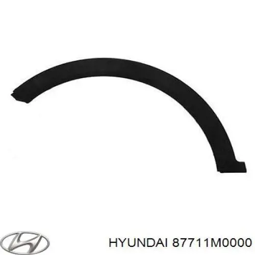 87711M0000 Hyundai/Kia Молдинг арки крыла переднего, левый