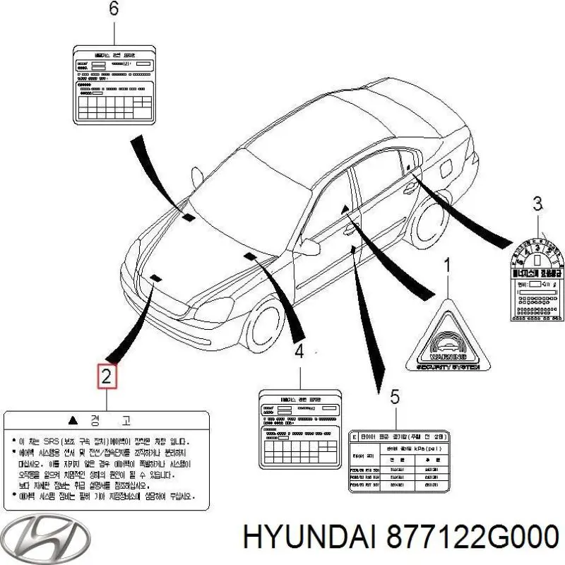 877122G000 Hyundai/Kia moldura da porta dianteira direita