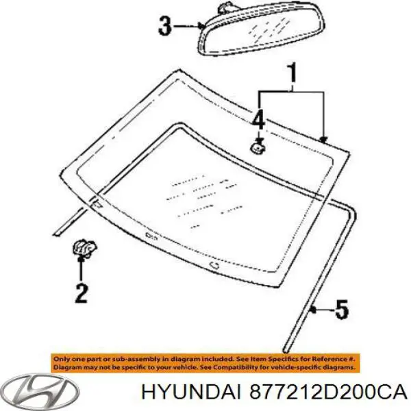 Купить 877212D200CA Hyundai/Kia Молдинг задней левой двери